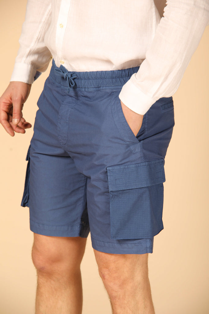 Image 3 de bermuda cargo pour homme modèle Forte Summer, couleur indigo, coupe régulière, de Mason's