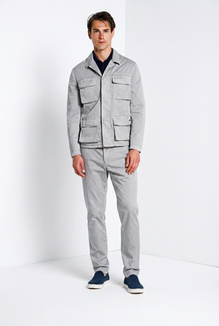 Flyshirt delamere men's overshirt jacket in stretch gabardine