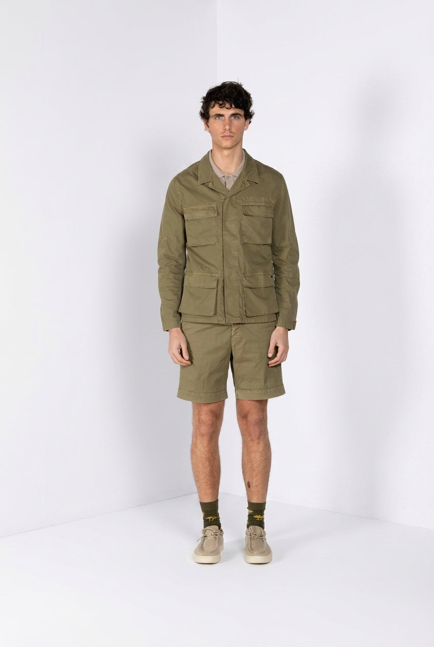 Flyshirt Delamere Herren Jacke Overshirt aus Stretch Gabardine