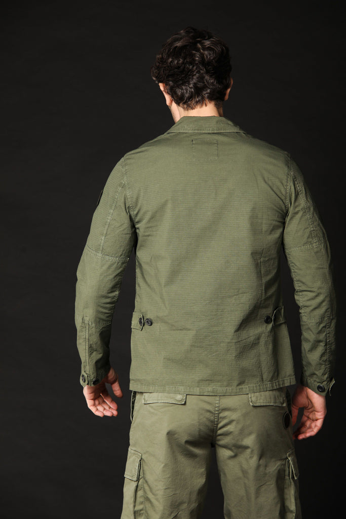 Image 4 d'une chemise-veste pour homme de couleur verte, coupe régulière, de chez Mason's