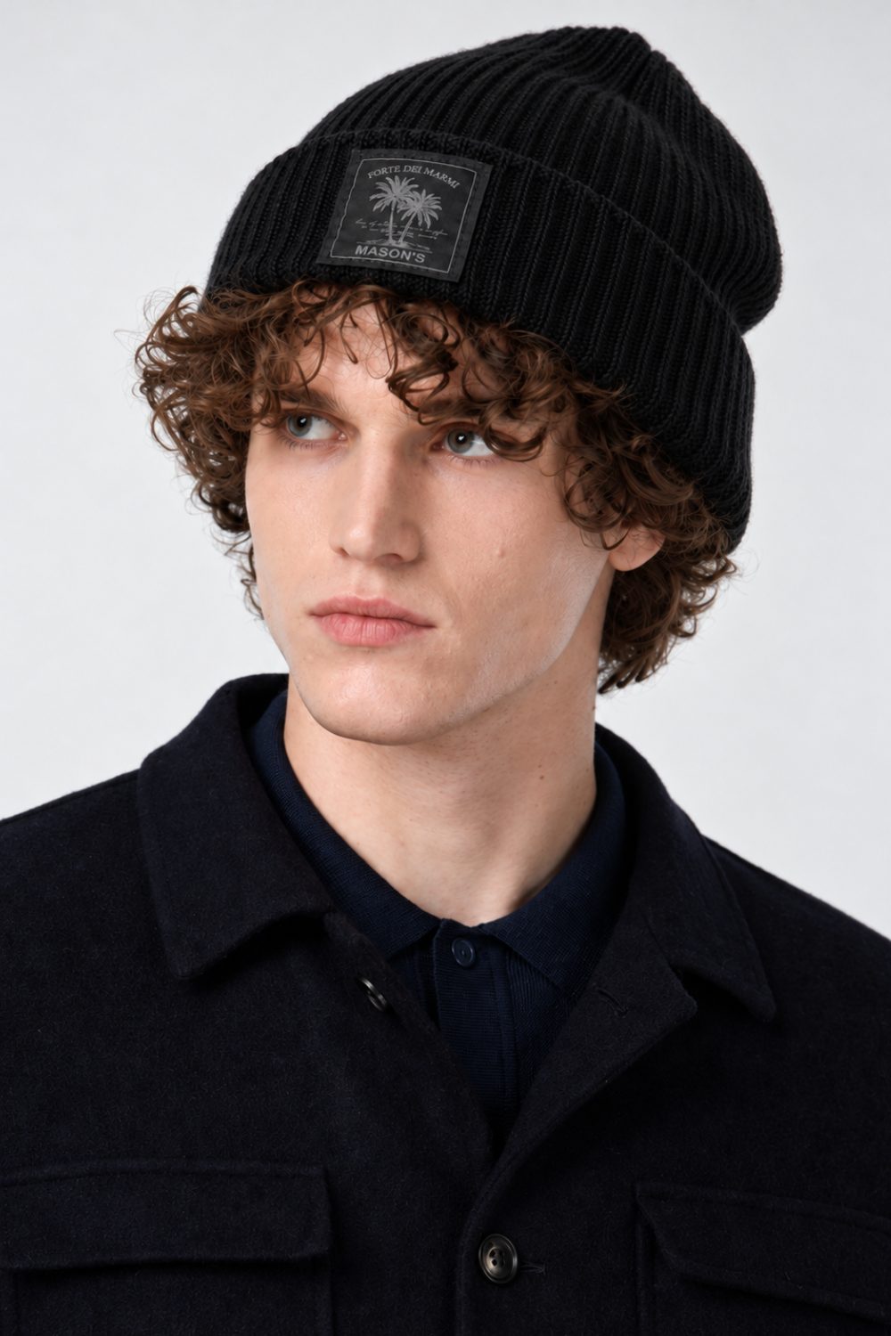Mason’s Unisex Wool and Cashmere Blend Beanie
