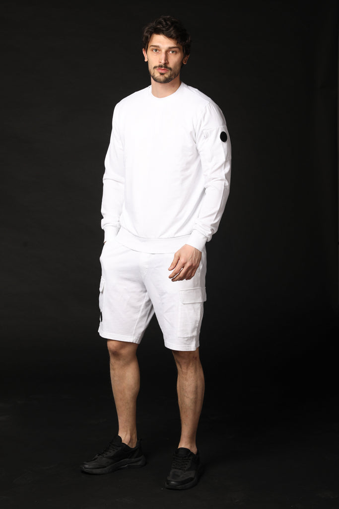 Image 2 de sweat-shirt pour homme modèle Marlon, de couleur blanc, coupe régulière, de Mason's