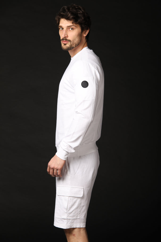 Image 5 de sweat-shirt pour homme modèle Marlon, de couleur blanc, coupe régulière, de Mason's
