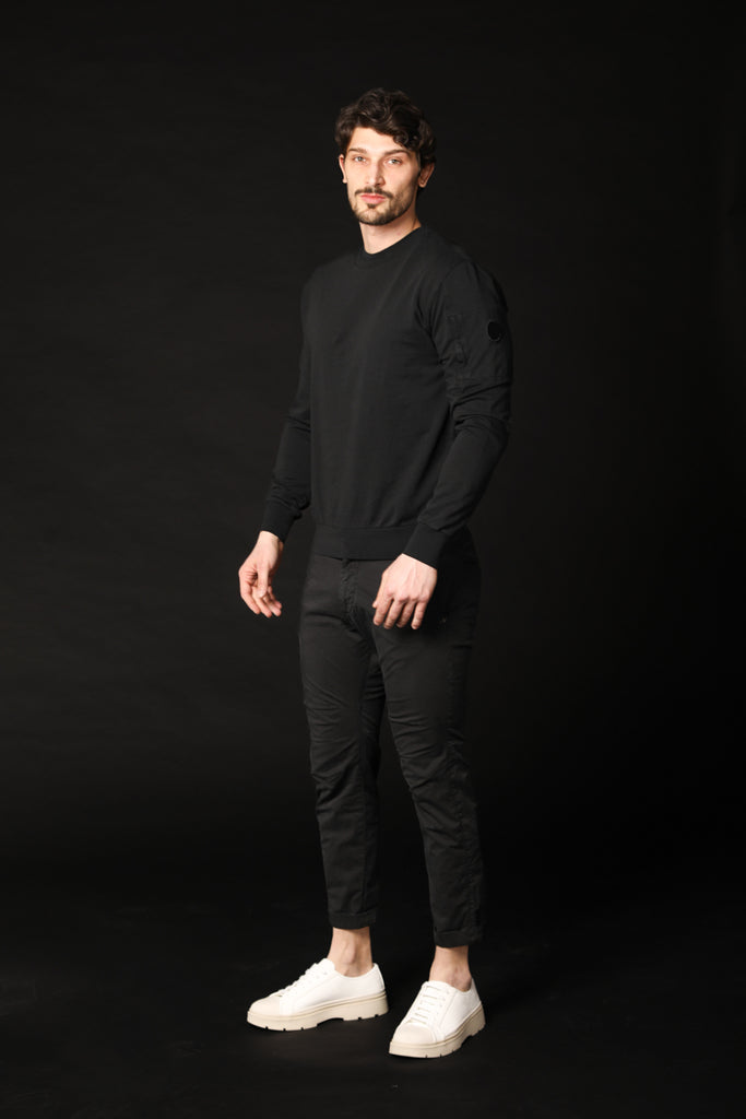 Image 2 de sweat-shirt pour homme modèle Marlon, en noir, coupe régulière, de Mason's