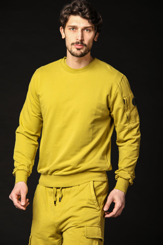 Image 4 de sweat-shirt pour homme modèle Marlon, en vert lime, coupe régulière, de Mason's
