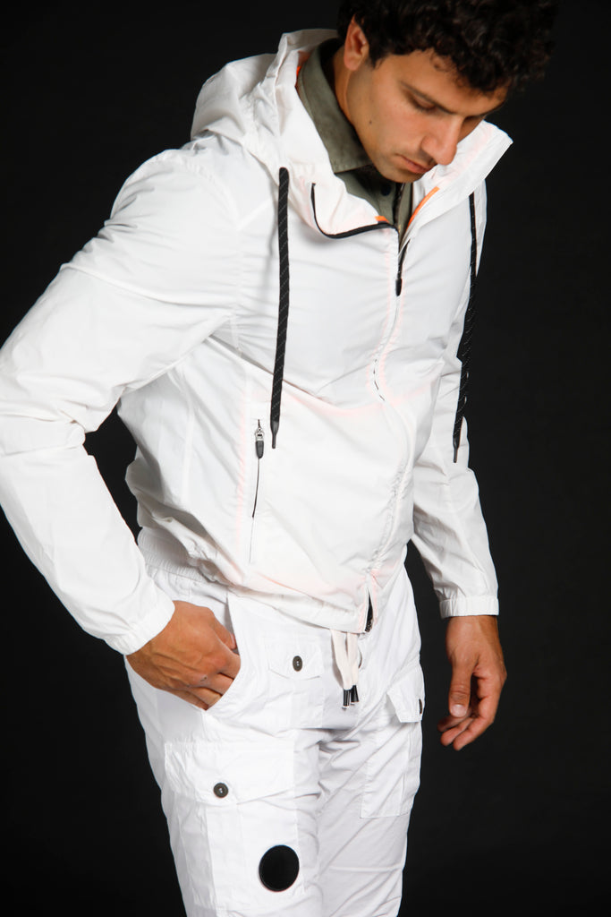 King Athleisure sweat-shirt en nylon stretch Logo edition avec capuche et zip