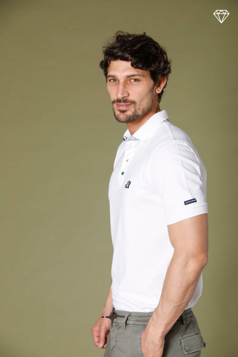 Leopardi Men's Polo in Piqué with Tailored Details ①