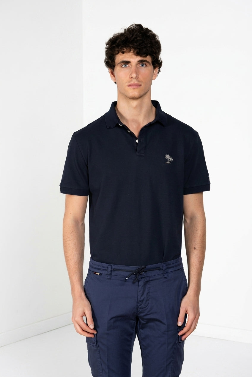 Leopardi polo uomo in piquet ①