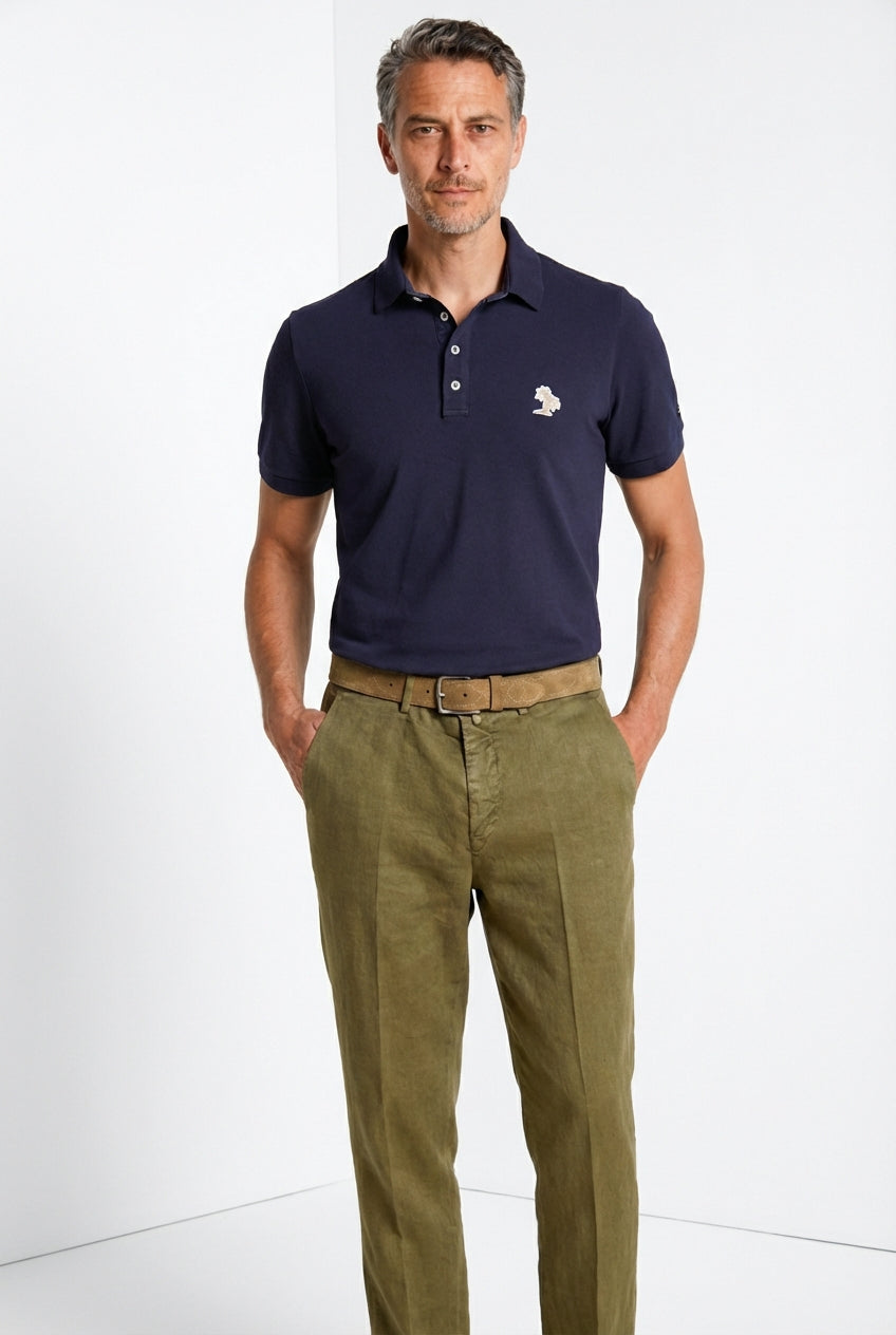 Leopardi polo homme en piqué ①