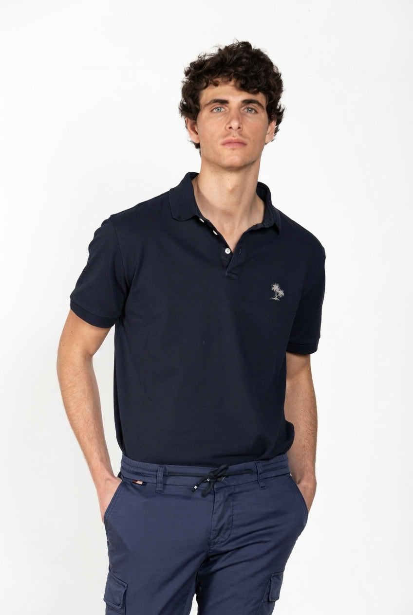 Leopardi polo uomo in piquet ①