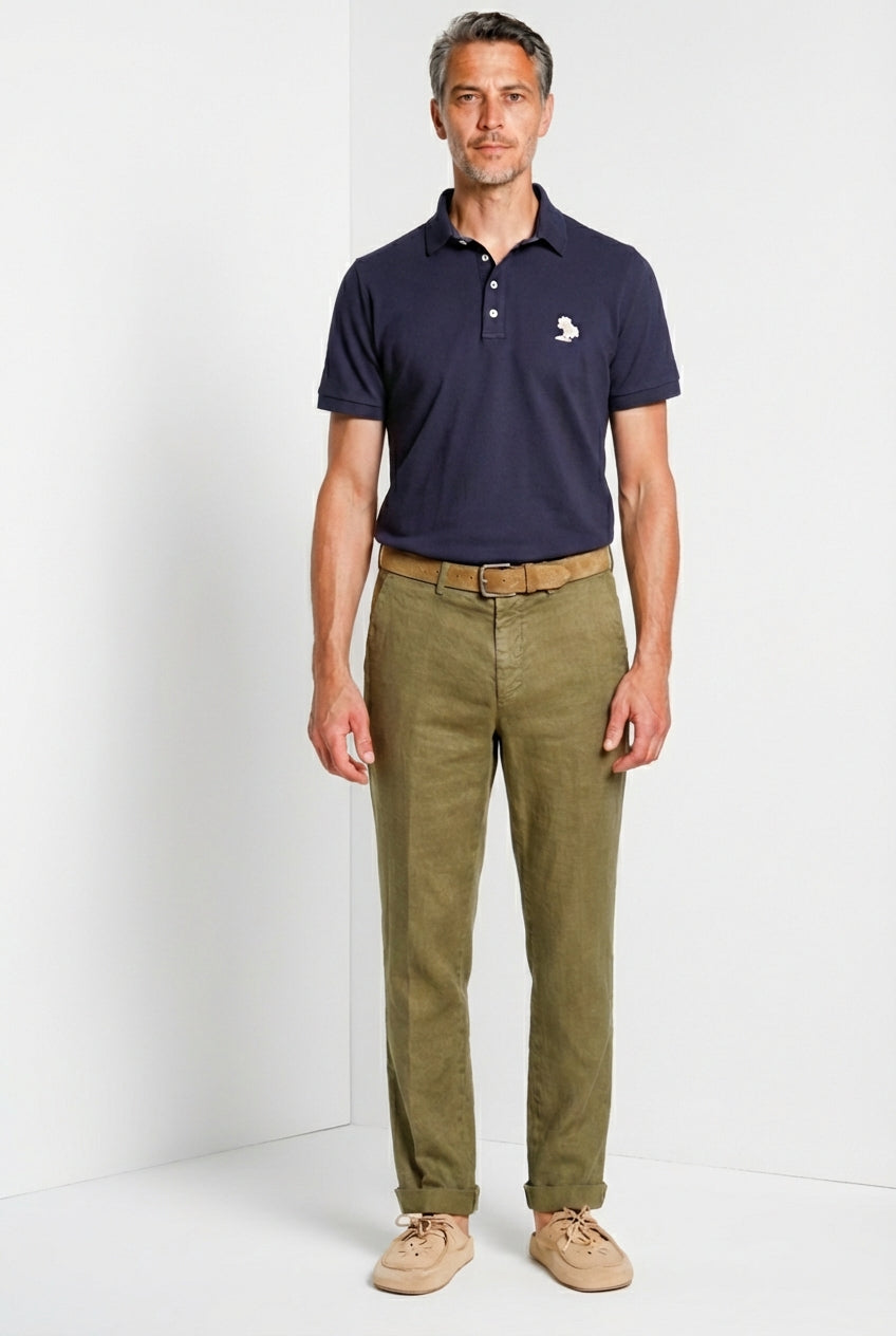 Leopardi polo homme en piqué ①