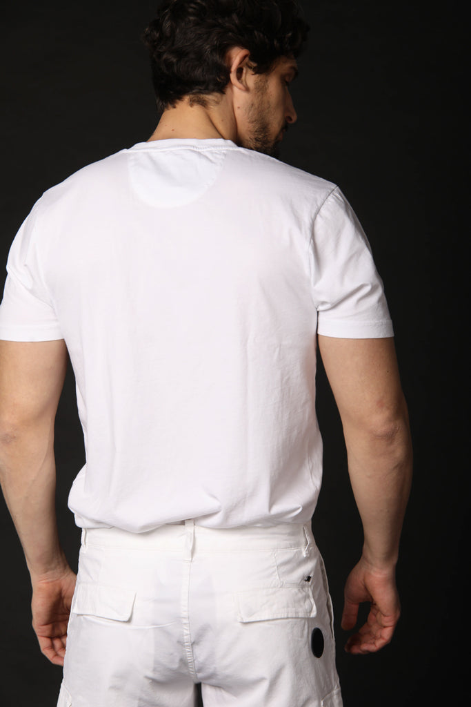Image 5 de T-shirt pour homme Mason's, modèle Tom MM, de couleur blanc, coupe régulière