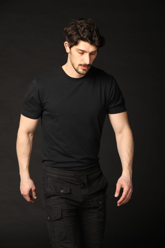 image 2 de t-shirt pour homme modèle Tom MM de couleur noire, coupe régulière, de Mason's