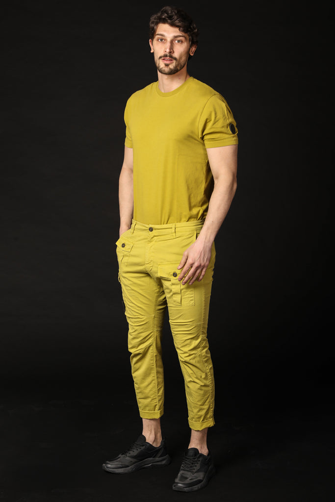 Image 2 de T-shirt homme modèle Tom MM en vert lime, coupe regular de Mason's