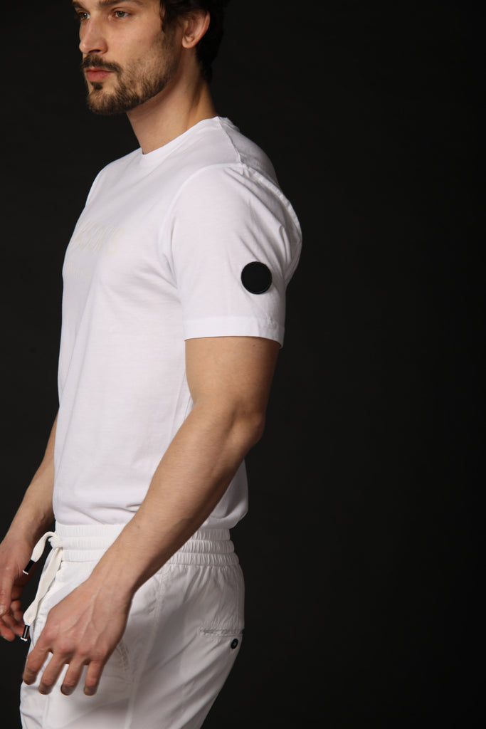 Image 4 de T-shirt homme modèle Tom MM en blanc, coupe régulière de Mason's