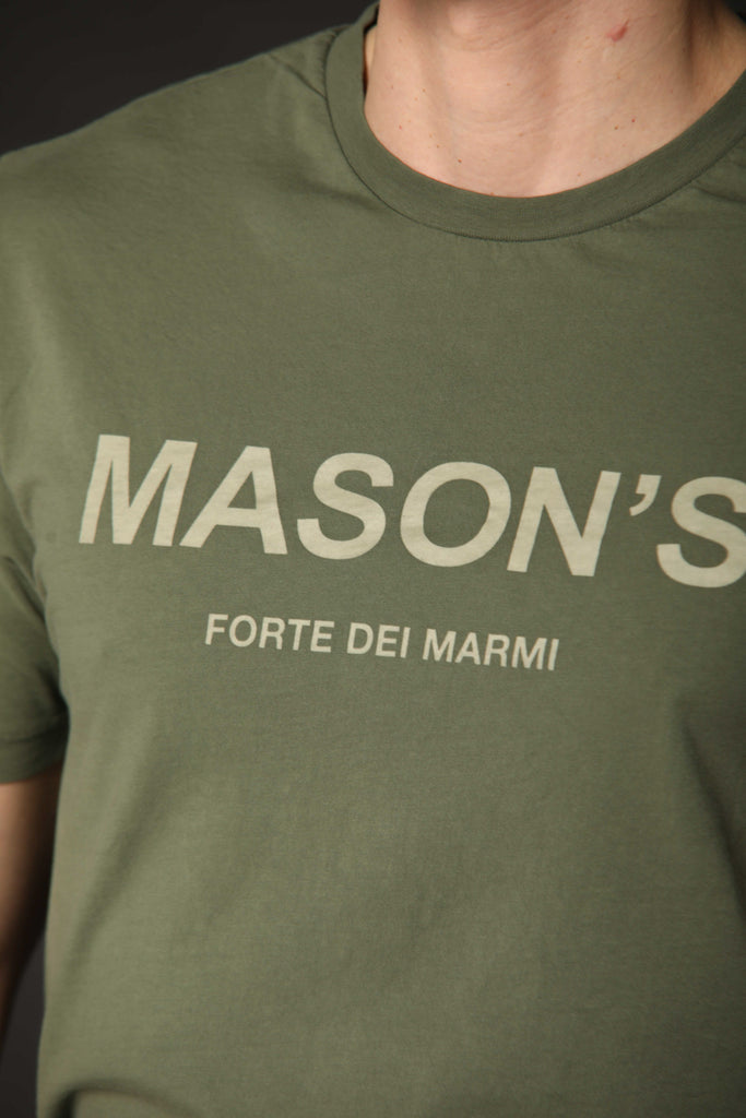 Image 2 de T-shirt homme modèle Tom MM en vert, coupe régulière de Mason's