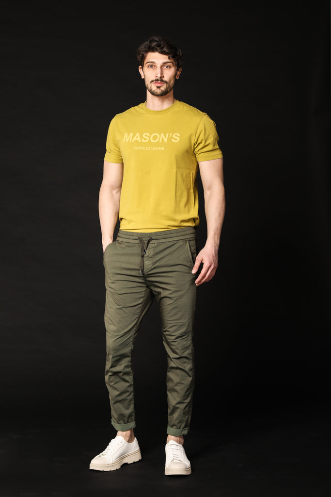 Image 2 de T-shirt homme modèle Tom MM en vert lime, coupe régulière de Mason's