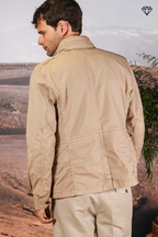 Field Jacket M74 uomo in twill di cotone pima leggero stretch ①
