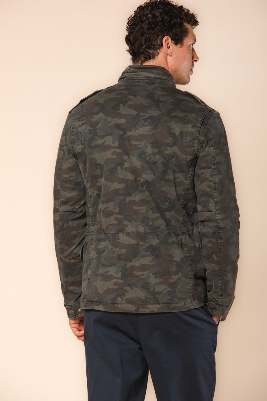 Field Jacket M74 uomo in raso camouflage slim fit