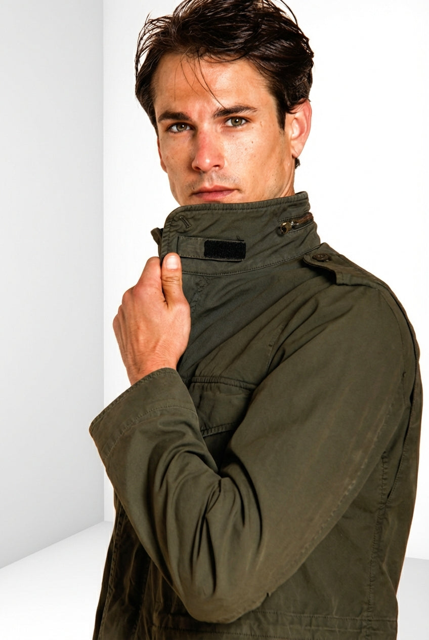 Field Jacket M74 men's jacket in oxford canvas ①