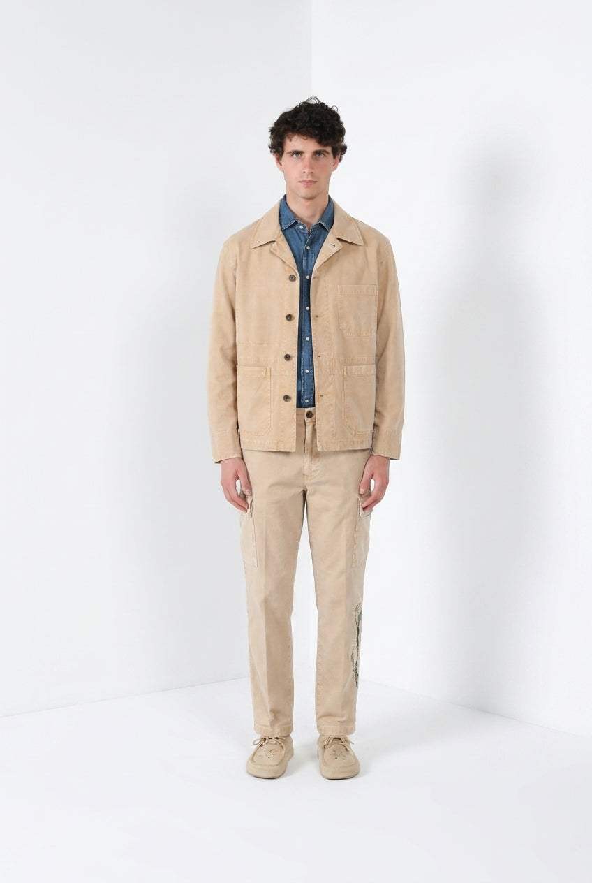 Detroit M74 surchemise homme en panama flammé