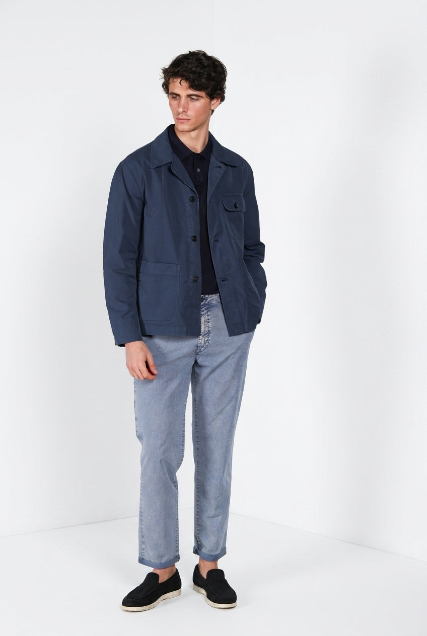 Work veste surchemise homme en toile oxford ①