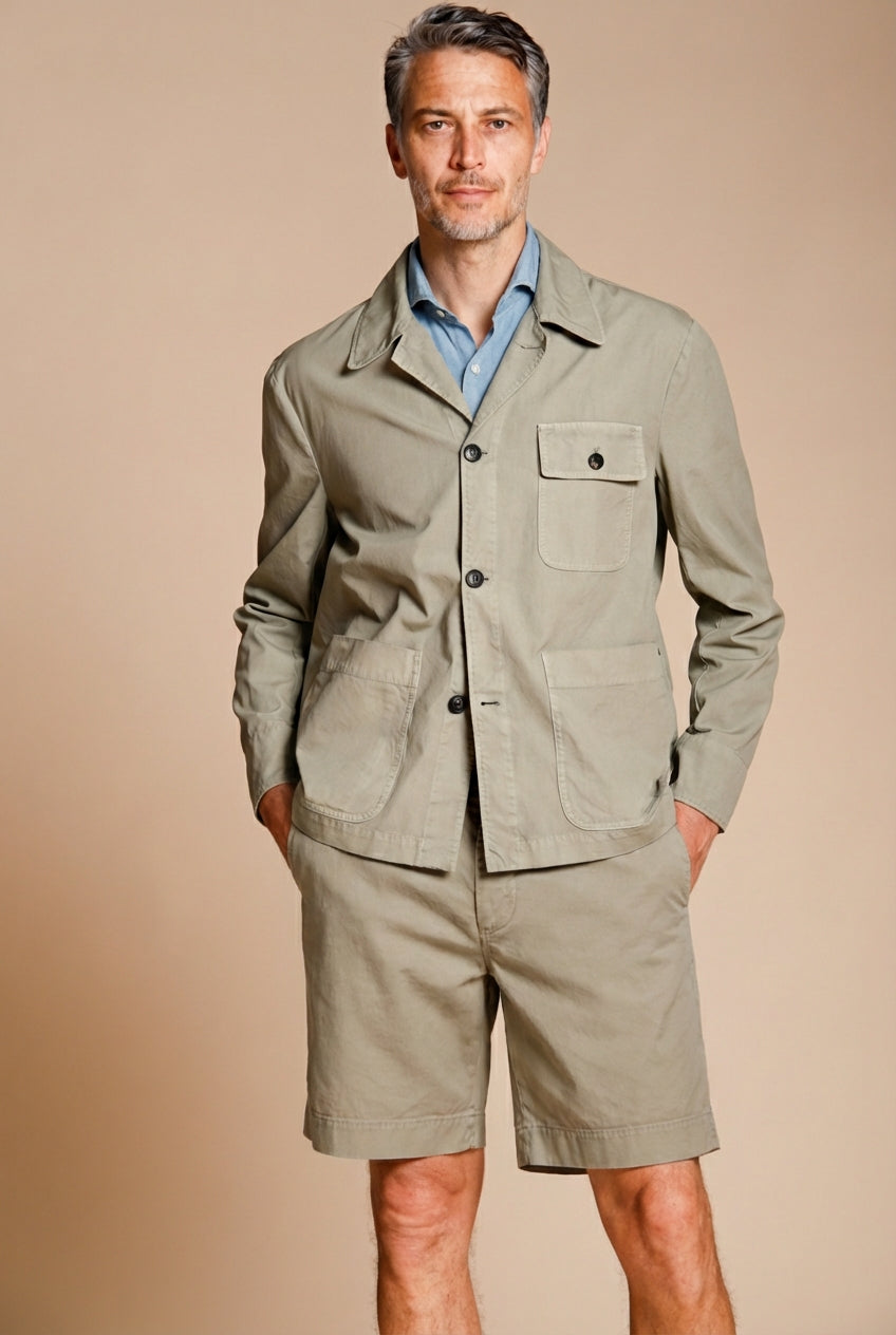 Work veste surchemise homme en toile oxford ①