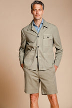 Work veste surchemise homme en toile oxford ①