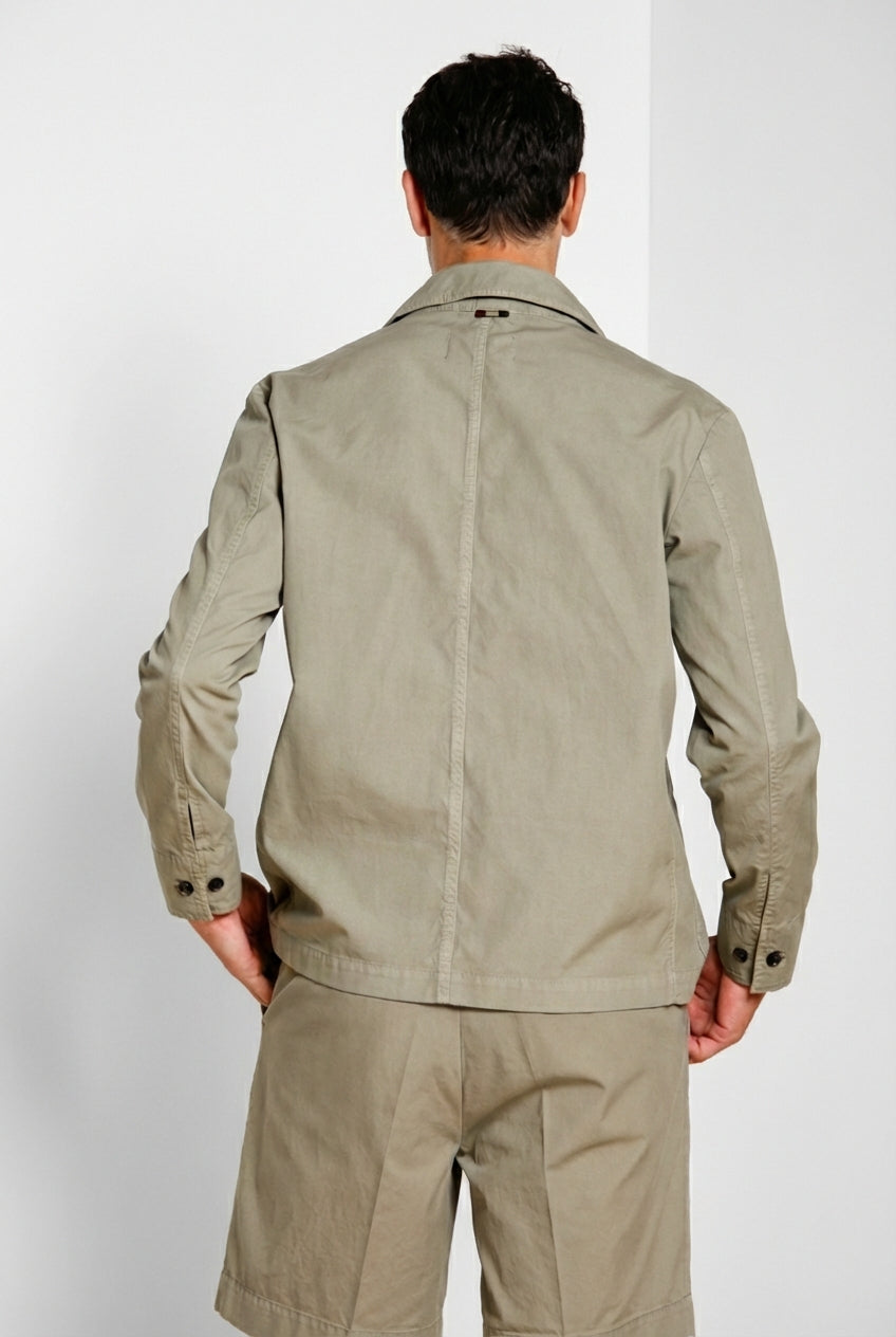 Work men's overshirt jacket in canvas oxford ①