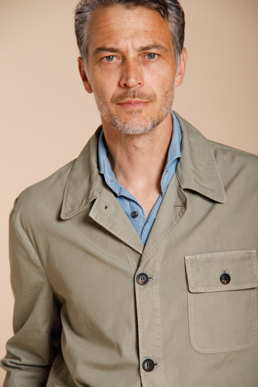 Work men's overshirt jacket in canvas oxford ①