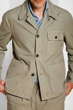 Work men's overshirt jacket in canvas oxford ①