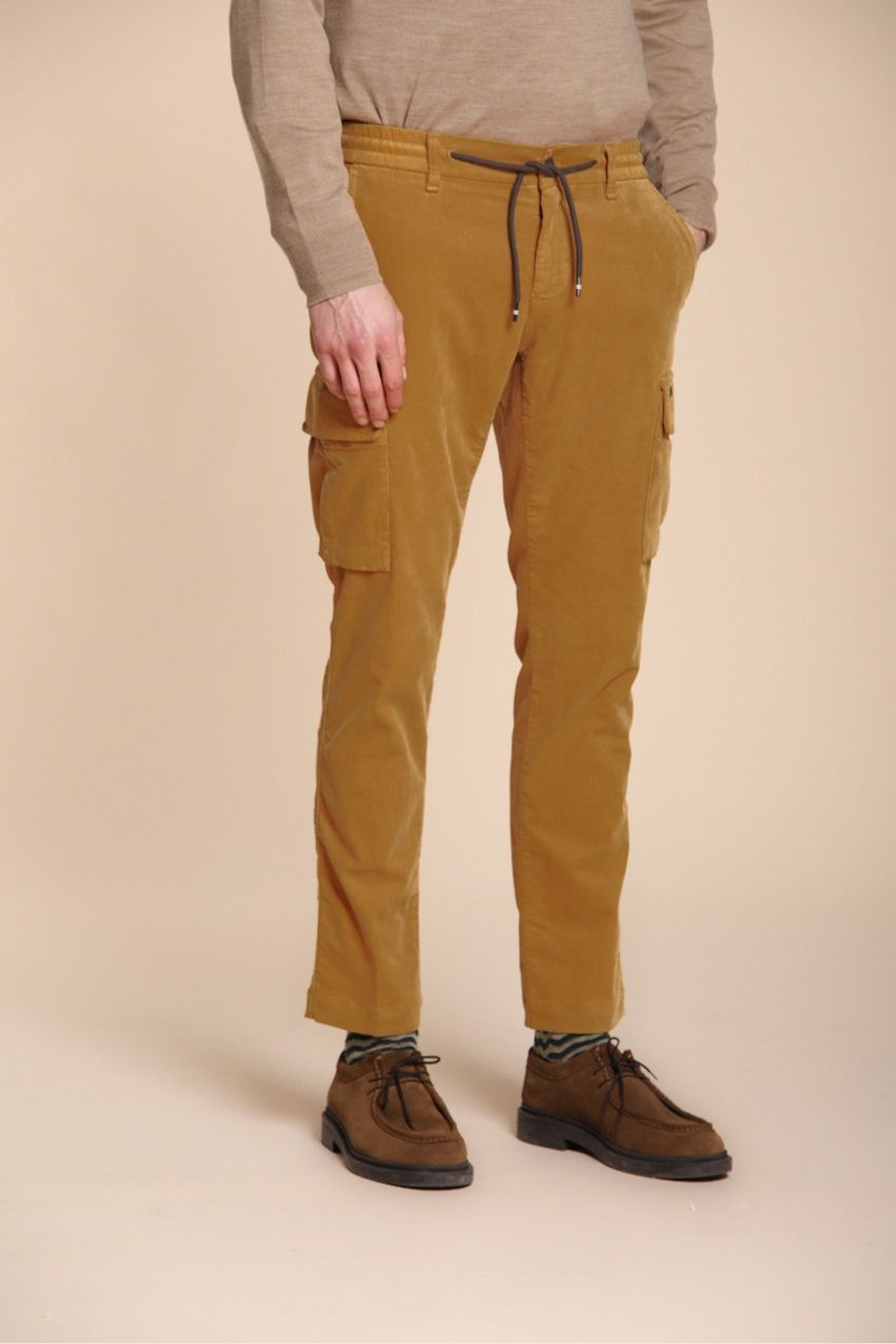 Chile Jogger men's cargo trousers in 1500-wale corduroy extra slim fit