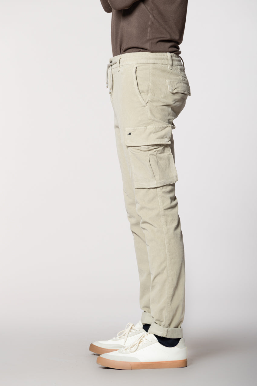 Chile Jogger Herren-Cargohose aus 1500-rippigem Samt extra slim fit