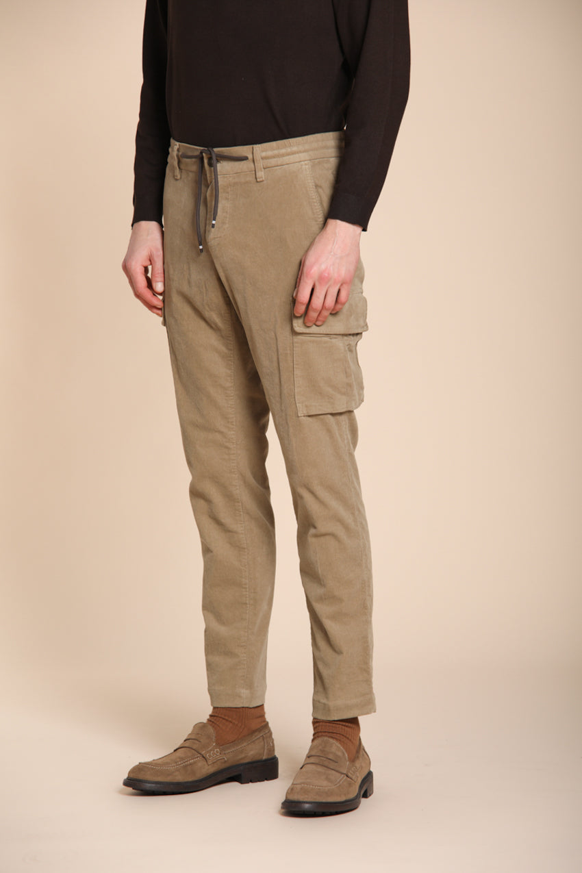 Foto 4 Chile Jogger pantalone cargo uomo in velluto 1500 righe extra slim fit