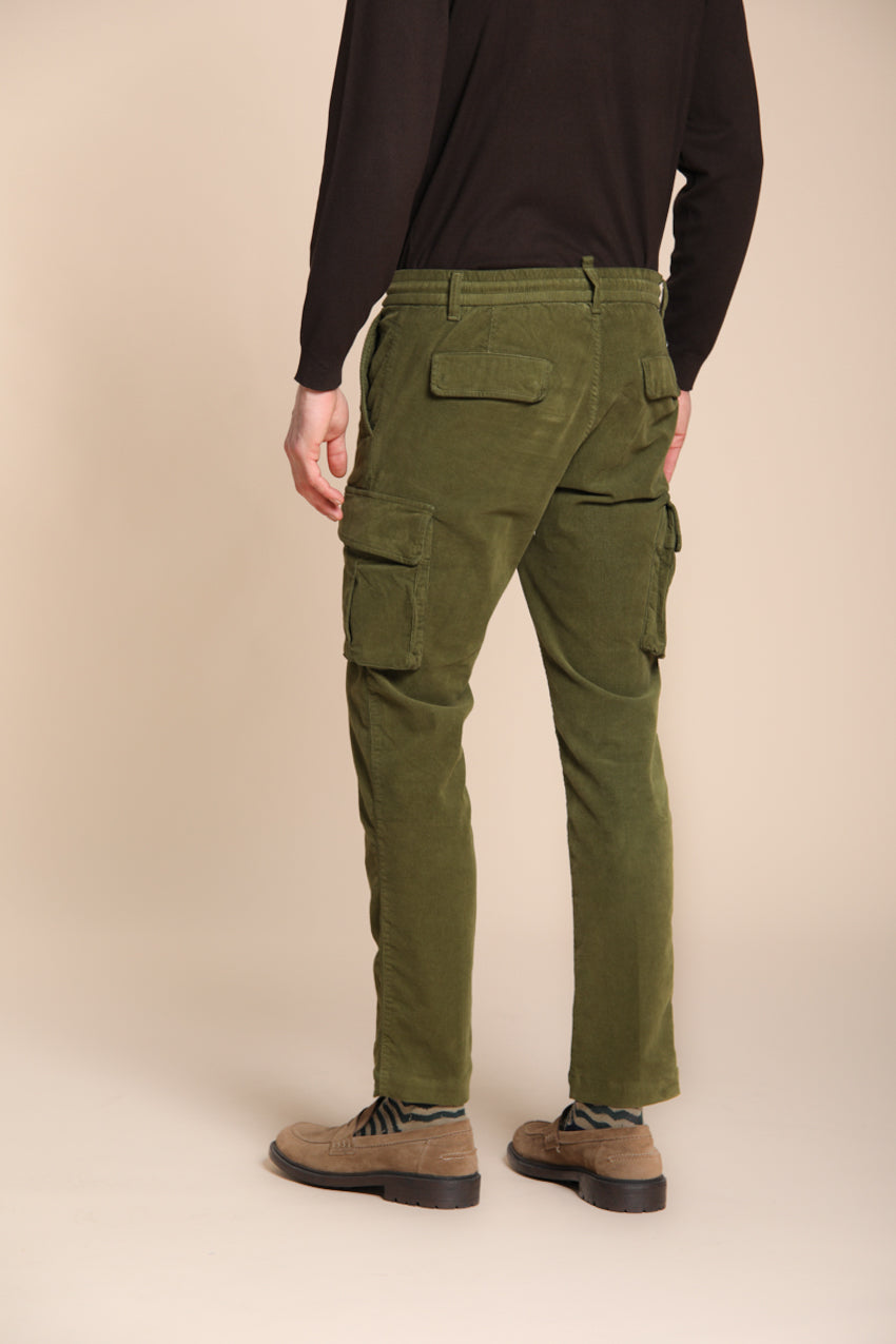 Foto 5 Chile Jogger pantalone cargo uomo in velluto 1500 righe extra slim fit
