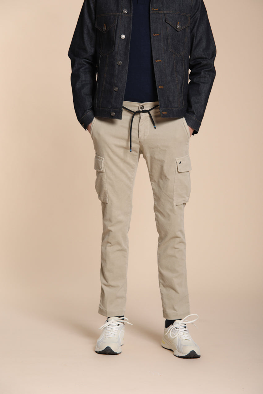 Foto 3 Chile Jogger pantalone cargo uomo in velluto 1500 righe extra slim fit