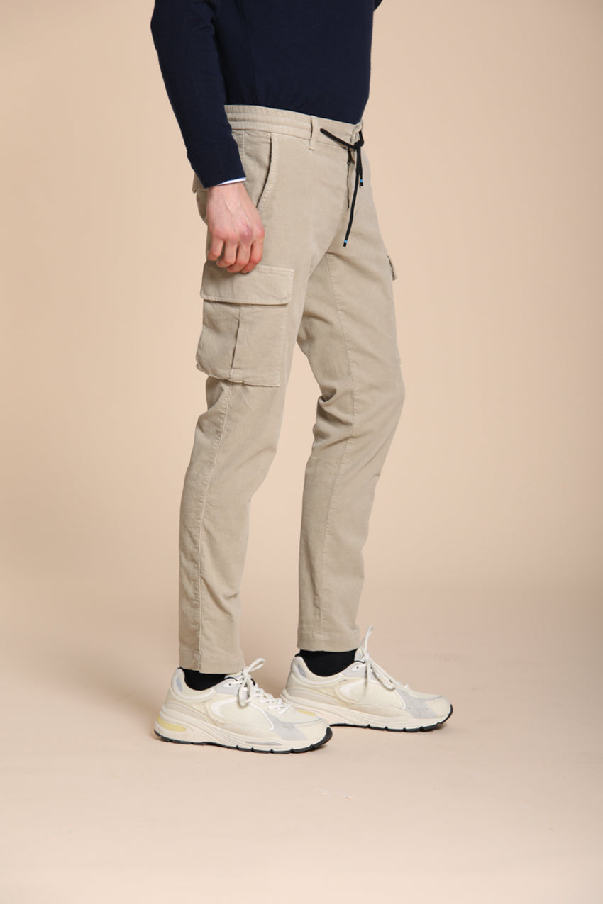 Foto 4 Chile Jogger pantalone cargo uomo in velluto 1500 righe extra slim fit