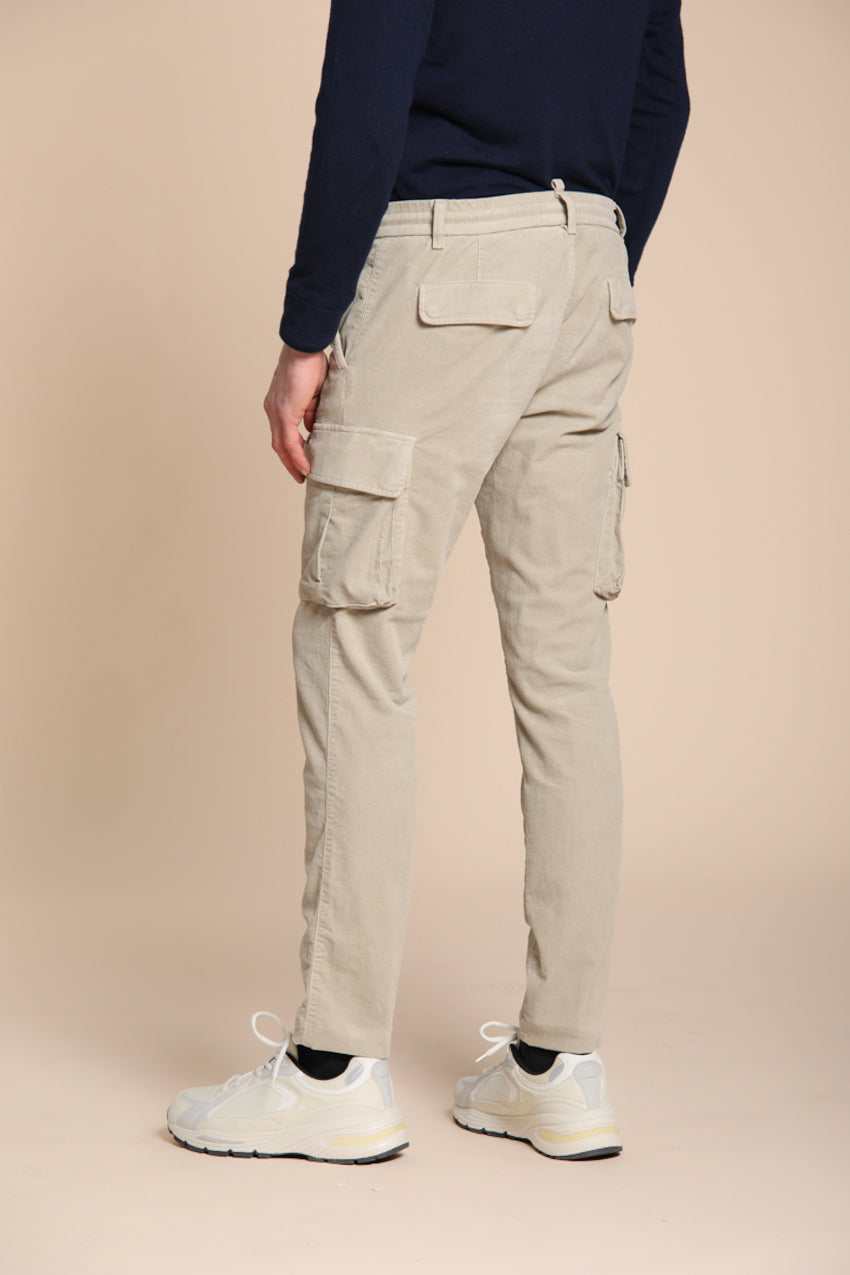 Foto 5 Chile Jogger pantalone cargo uomo in velluto 1500 righe extra slim fit