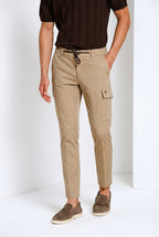 Chile Jogger pantalone cargo uomo in tela paracadute lyocell e cotone extra slim fit