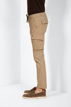 Chile Jogger pantalone cargo uomo in tela paracadute lyocell e cotone extra slim fit