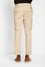 Chile Jogger men's cargo pants in lyocell and cotton parachute canvas extra slim fit