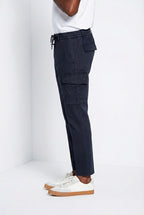 Chile Jogger men's cargo pants in lyocell and cotton parachute canvas extra slim fit