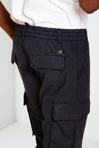 Chile Jogger men's cargo pants in lyocell and cotton parachute canvas extra slim fit