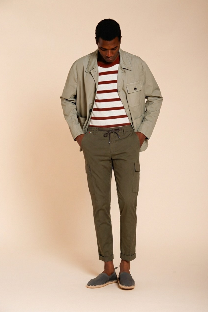 Chile Jogger pantalon cargo homme en toile parachute lyocell et coton extra slim fit