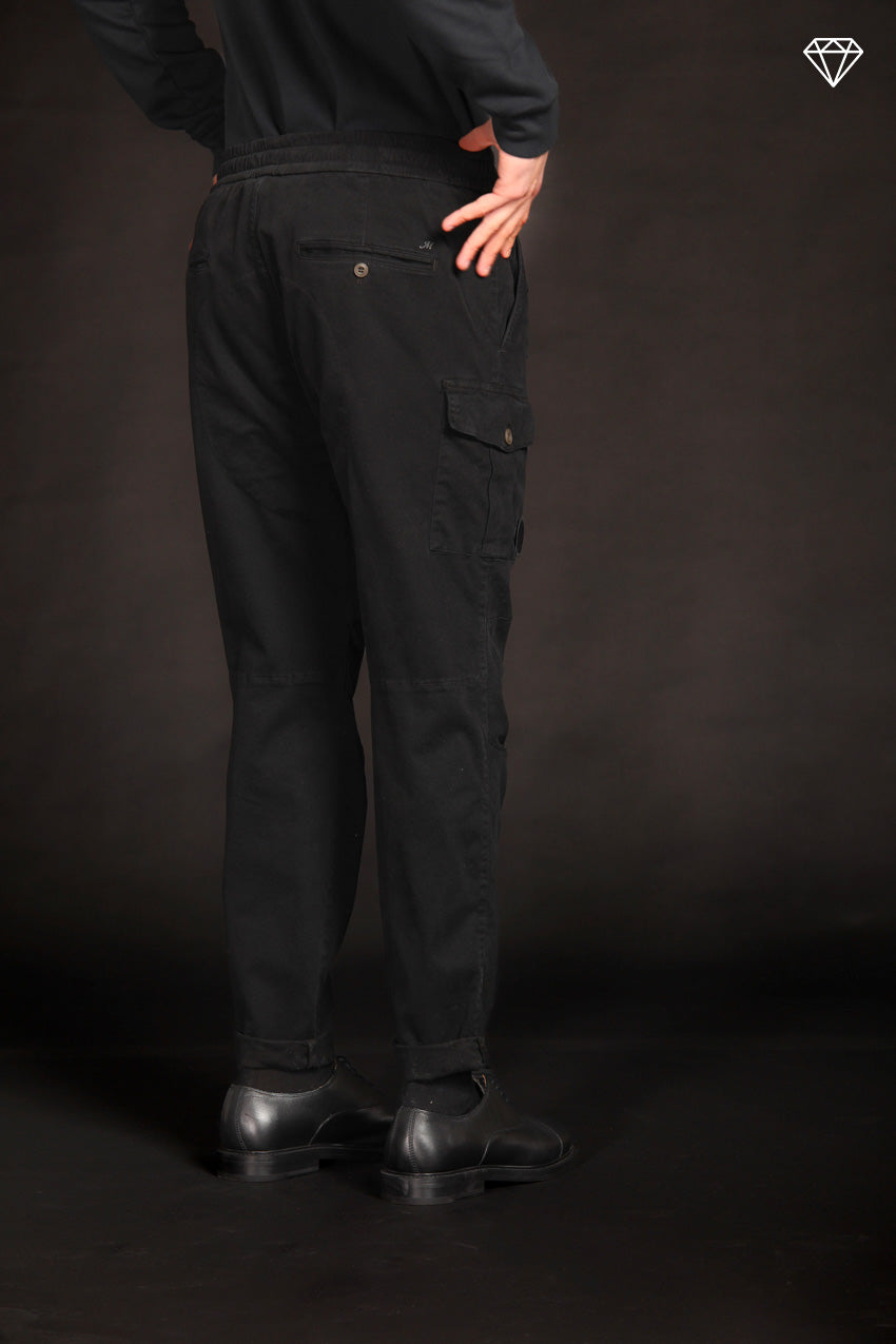 George Sack pantalone cargo uomo in gabardina stretch limited edition carrot fit ①