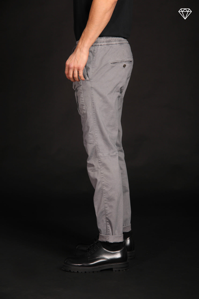 George Sack pantalone cargo uomo in gabardina stretch limited edition carrot fit ①