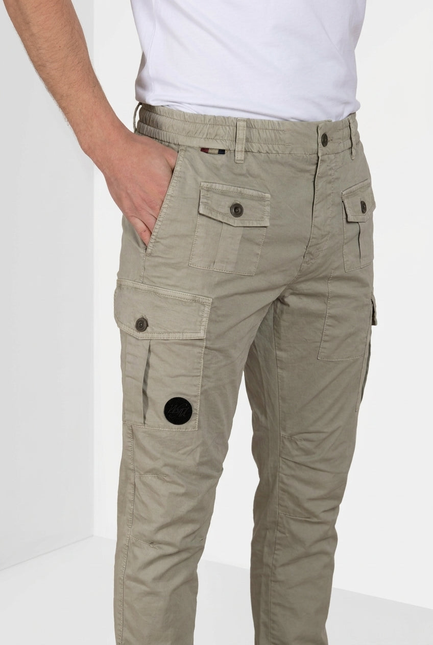 George Coolpocket pantalon cargo jogger homme en gabardine stretch Logo Edition carrot fit ①