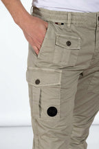 George Coolpocket pantalon cargo jogger homme en gabardine stretch Logo Edition carrot fit ①