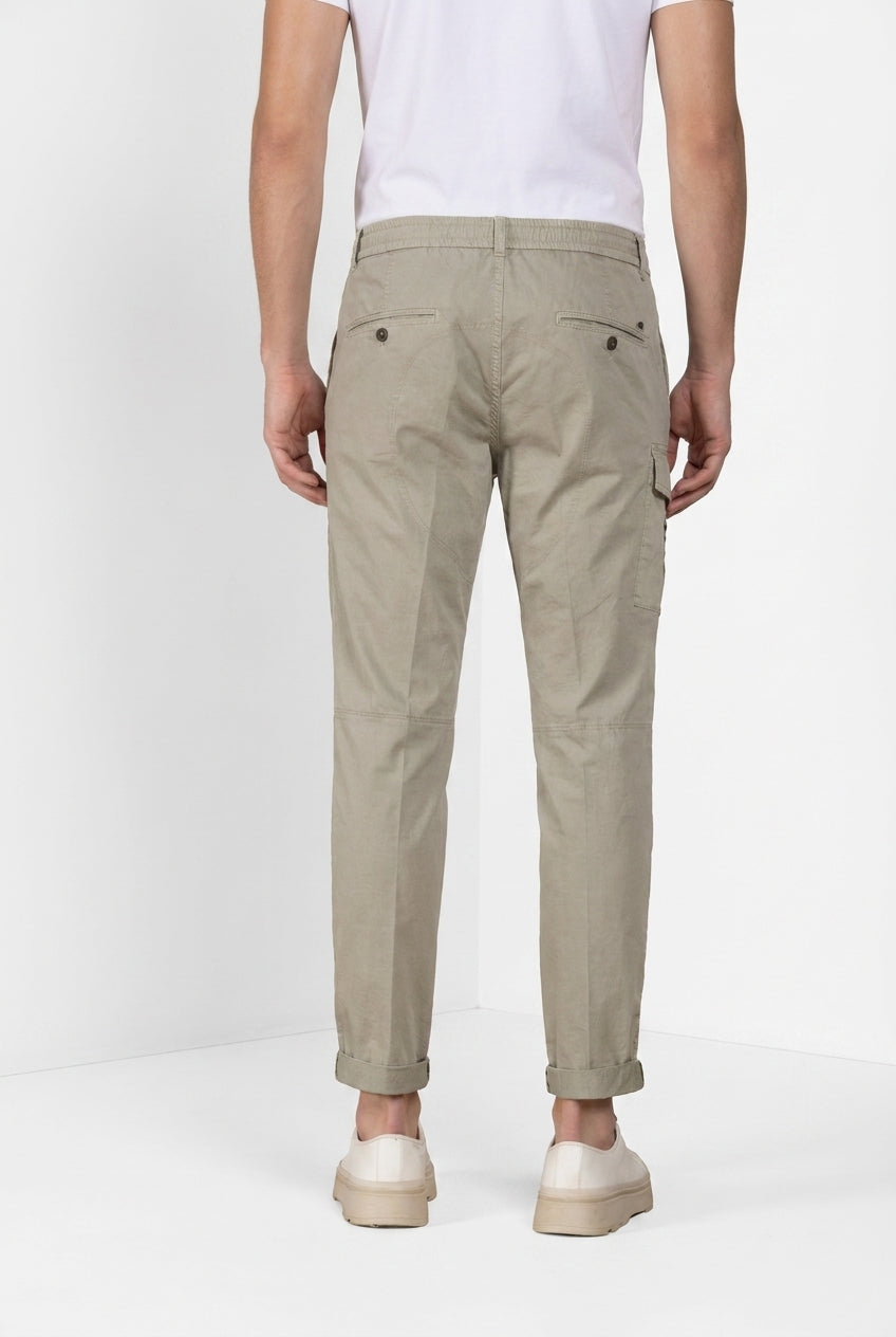 George Coolpocket pantalon cargo jogger homme en gabardine stretch Logo Edition carrot fit ①