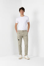 George Coolpocket pantalon cargo jogger homme en gabardine stretch Logo Edition carrot fit ①
